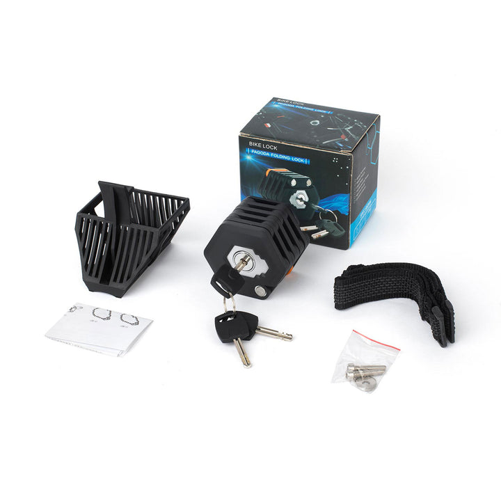 Portable folding anti-theft lock